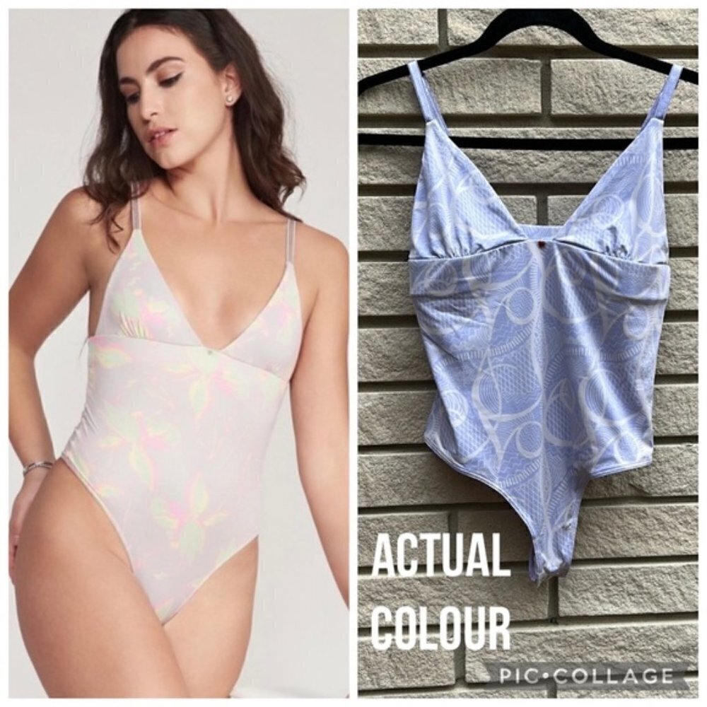 Anthropologie Clo Intimo Piel Thong Bodysuit - Purple Haze